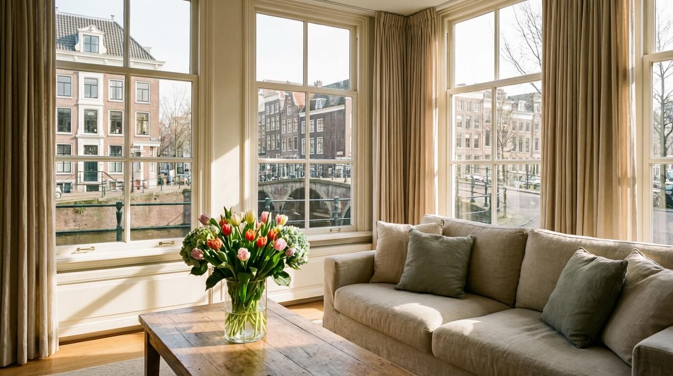Makelaar toont woning aan jong stel