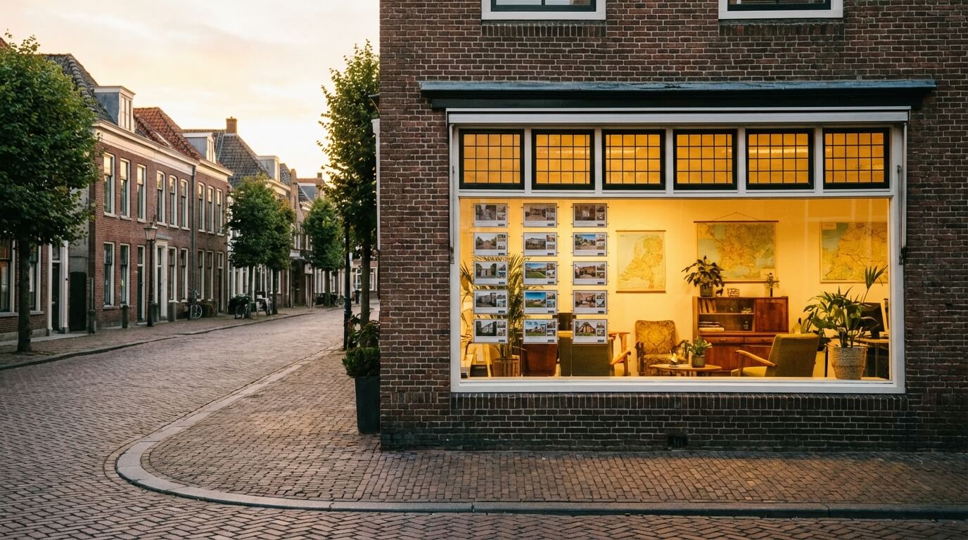 Prachtig grachtenpand in de ochtendzon