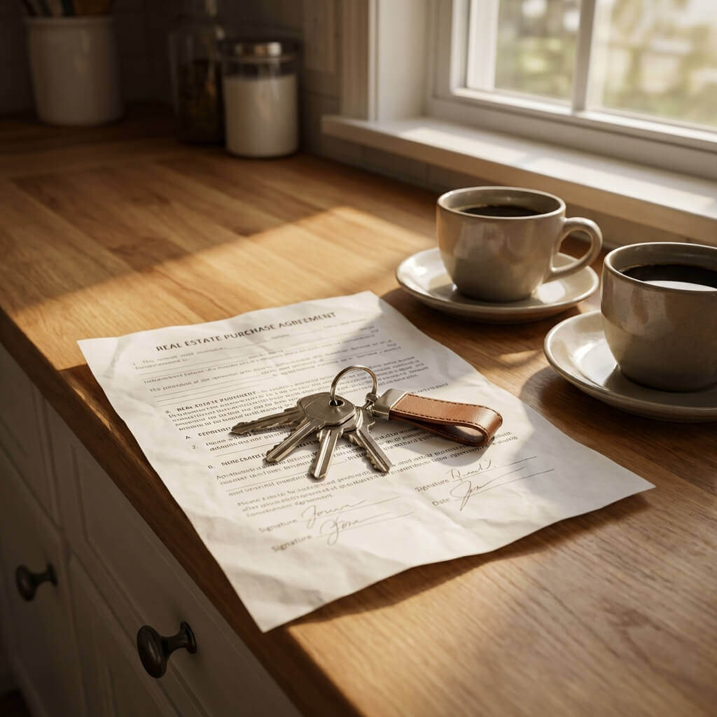 Sleuteloverdracht bij nieuw verkochte woning